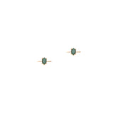 Hexagon Bar Stud Earrings