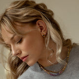 Trevana Hoop Stud Earrings