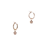 Daisy Earrings, Large Hoops