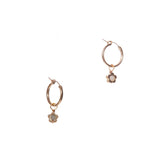 Daisy Earrings, Large Hoops