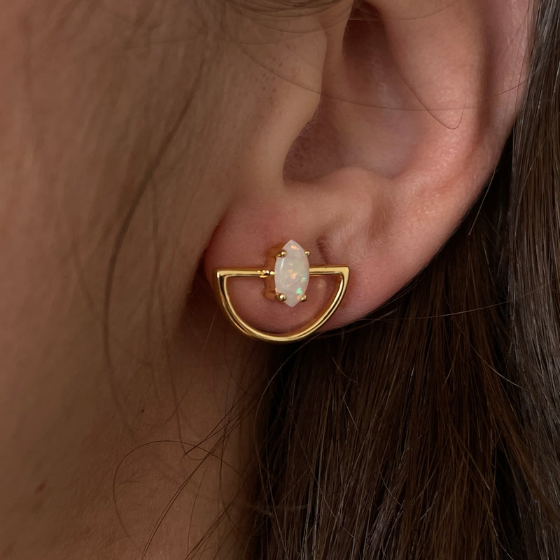 Horizon Opal Stud Earrings