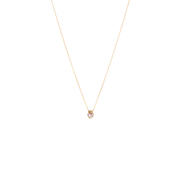 Trillion Rose Quartz Necklace